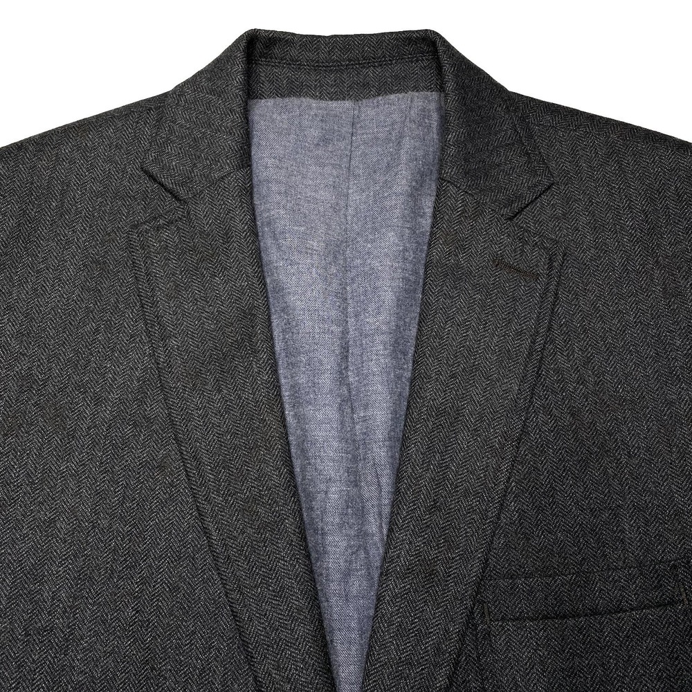 Bonobos Sport Coat 38R 2B1V Marzotto Wool Herringbone Dark Gray
